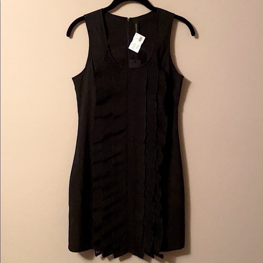 Arc & Co. Black Ruffle front Dress